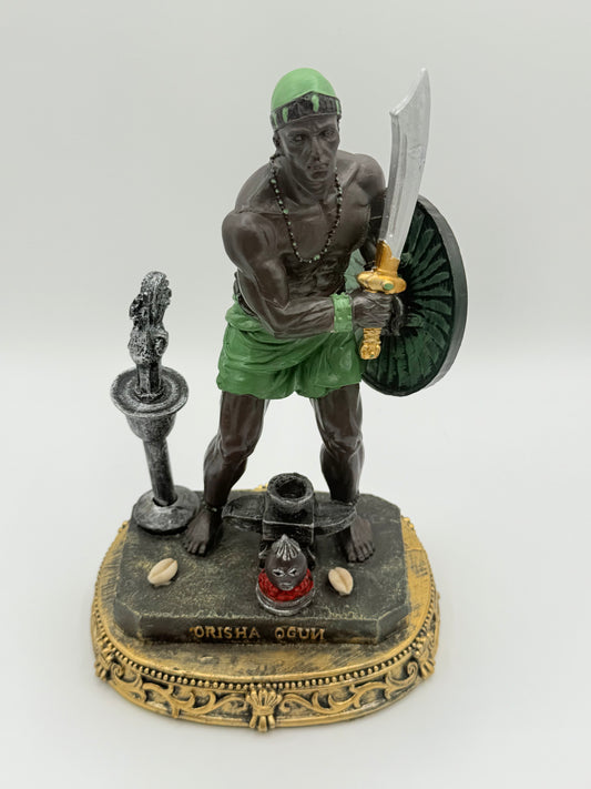 Ogun Statue 9" | Ogun Figurine | Santo Ogun | Estatua de Ogun |  Gu | Oggun |