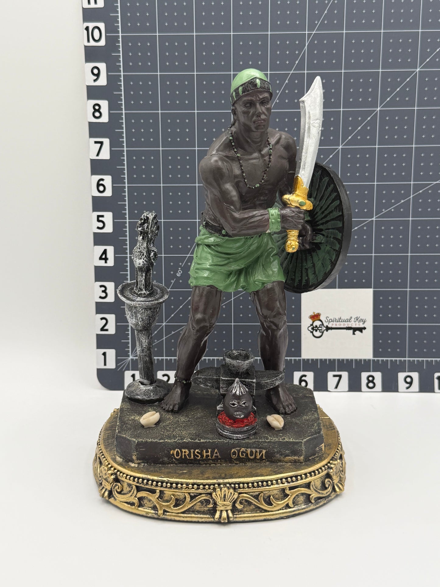 Ogun Statue 9" | Ogun Figurine | Santo Ogun | Estatua de Ogun | Gu | Oggun |