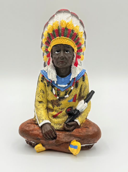 Sitting Indian Statue 6" | Estatua de Indio Sentado | Native American Indian | Indian |