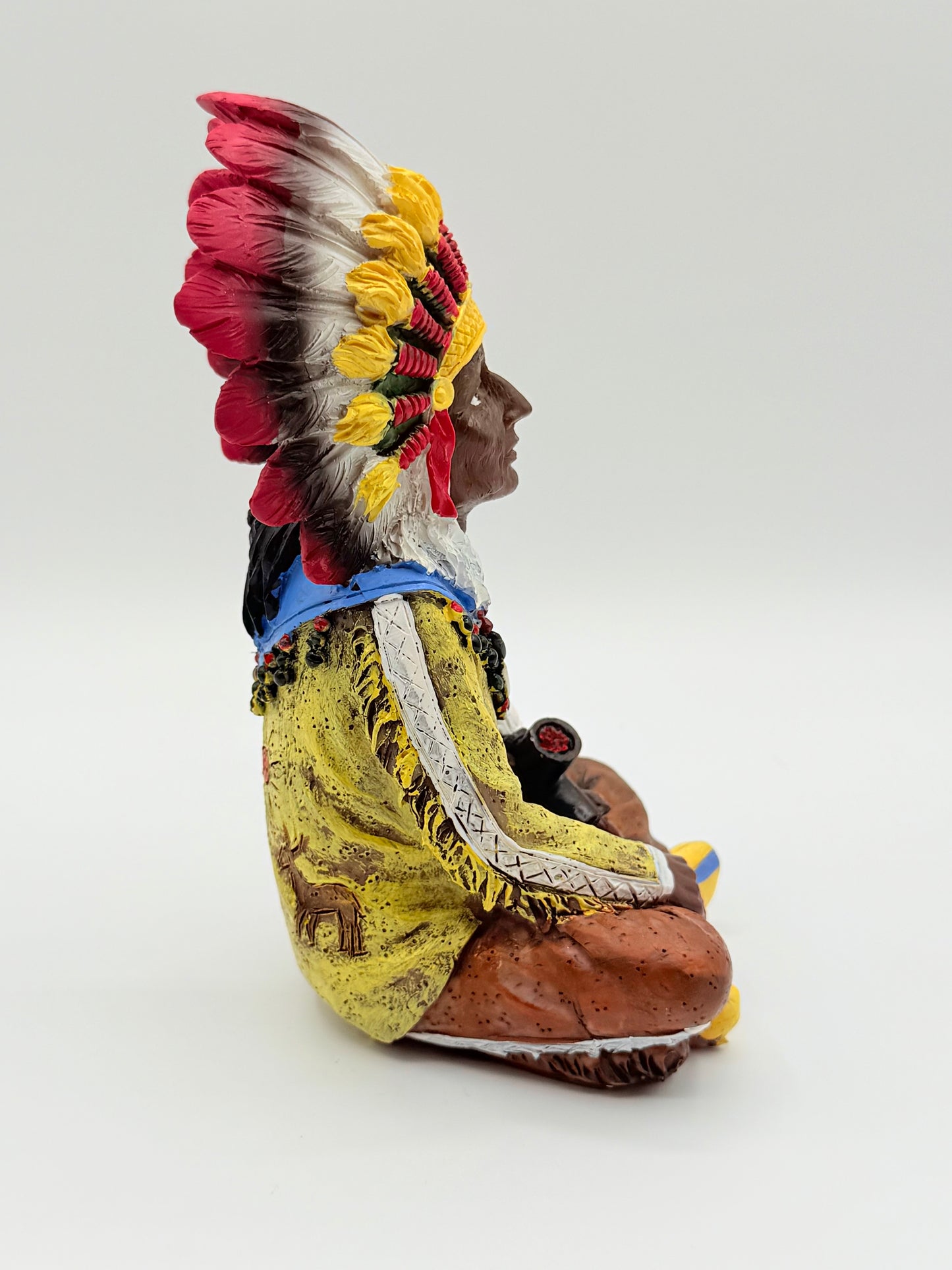 Sitting Indian Statue 6" | Estatua de Indio Sentado | Native American Indian | Indian |
