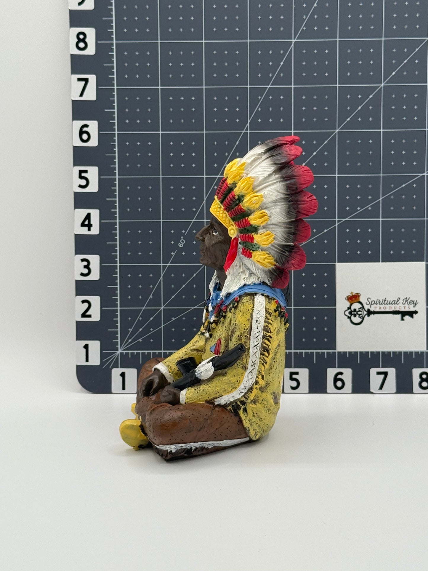 Sitting Indian Statue 6" | Estatua de Indio Sentado | Native American Indian | Indian |